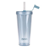 Oasis Smoothie Tumbler w/ Straw Double Wall Drink Cup BPA Free 520ml - Blueberry