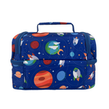 Sachi Insulated Double Decker Lunch Bag Tote Storage  Style 235 - Outer Space