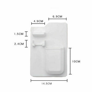 1PC Space Toothbrush Holder Shower Organizer Silicone Bathroom Storage Razor AU - White