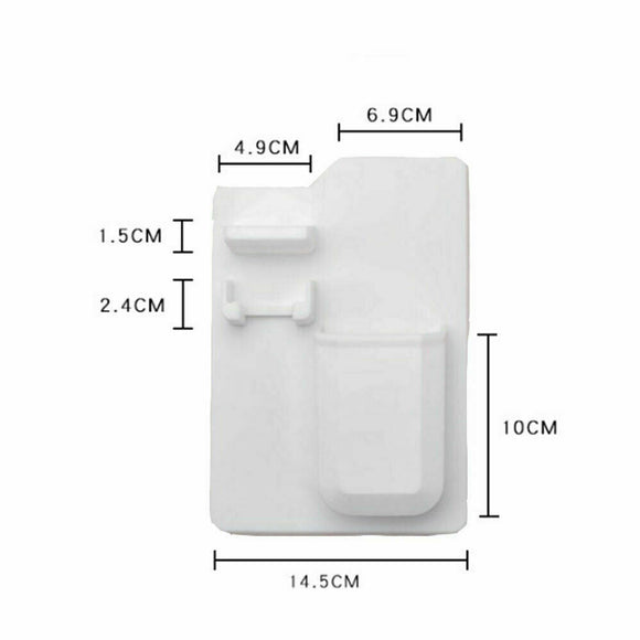 1PC Space Toothbrush Holder Shower Organizer Silicone Bathroom Storage Razor AU - White