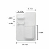 1PC Space Toothbrush Holder Shower Organizer Silicone Bathroom Storage Razor AU - White