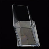 10pcs Clear Desktop Business Card Holder Display PMMA Stand Plastic Desk Shelf