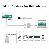 Type C to USB-C HDMI USB 3.0 Adapter Converter Cable 3 in 1 Hub For MacBook