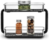 Madesmart 2 Tier Spice Organiser Carbon Removable Soft Grip Lining Bpa Free