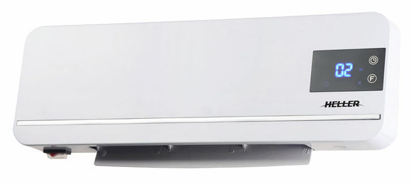 Electric Ceramic Wall Heater Heller Remote Control Timer 2000W 2 Heat Setting