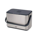 Joseph Joseph Collect 4L Food Waste Caddy Stainless Steel Storage Bin Grey