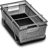 Madesmart 2-Tier Plastic Multipurpose Organizer with Divided Slide-Out Storage