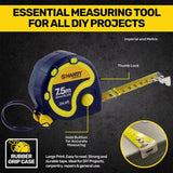 Tape Measure Handy Hardware 7.5M Heavy Duty Measuring Tape 3 Lock Mechanism
