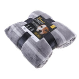 Pet Blanket Flannel Fleece Grey Soft Plush Highly Breathable Dog - 130cm x 160cm