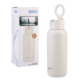 Oasis Mag-Grip Stainless Steel Moda Drink Bottle 1L Phone Selfie - Alabaster
