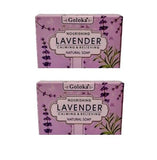 2pcs Lavender Goloka Soap Calming & Relieving Bar Soap Beauty Natural Herb 75g