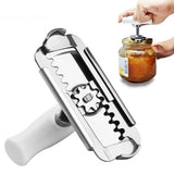 Adjustable Jar Opener Stainless Steel Lids Off for weak Hands Seniors Arthritis - Green Vido