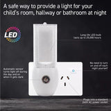 1PCE Night Light with Motion Long Life Plug In Automatic Sensor SAS Electrical