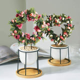 2pcs Metal Garden Trellis Climbing Plants Flower Plant Holder Heart Round Shaped