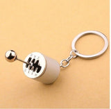 1x Keychain Vintage Car Shift Keychain Creative Gear Shift Head Gift - Silver
