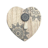 Mandala Box Jewellery  Heart Trinket Box Wooden Art Storage Organiser for Gift