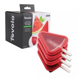 Tovolo Stackable Ice Pop Mould Block Iceblock Popsicle Set 4 - Watermelon