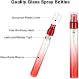 6pcs Mini 10ml Glass Refillable Perfume Empty Bottle Pump Scent  Spray Bottles
