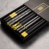 5 Pairs Non-Slip Chinese Chopsticks Set for Sushi Lovers