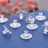 100x Large Plastic Rubber Disc Earring Backs To Secure Heavy Style Earrings AU