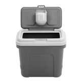 Paws & Claws Pet Dry Food Storer W/Scoop Bin Storage Container 49.5cm 30L  Grey
