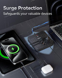 Powerboard USB 10IN1 Power Strip USB C Surge Protector with 4Outlet 1.8Meter BLK