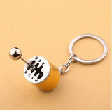 1x Keychain Vintage Car Shift Keychain Creative Gear Shift Head Gift - Yellow