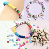 3200PCS Handmade Polymer Clay Beads 10 strands 6 mm Flat Round Eco-Friendly DIY