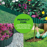 1PK Garden Bed Edging Corrugated Design Reusable Garden Greens 7.5m x 10cm