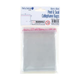 100x Peel & Seal Cellophane Bag Self Adhesive Clear Food Jewellery 8x8cm