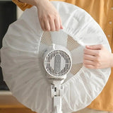 1PK Waterproof Dustproof Round Fan Cover Electric Fan Dust Bag White