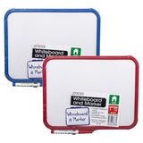 2PCE Whiteboard With Bonus Marker Home Office Kids Whiteboard 26x19cm Assorted
