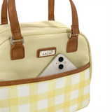Lunch Bag Tote Insulated Cali Lunch Storage Container Daffodil Gingham Yellow