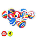10PK Super Bounce Balls Party Central Playtime Endless Fun Marble Print 2.5cm