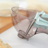 2pcs Measuring Spoons Baking Adjustable Plastic Scale Gauge Scoop Kitchen