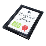 4PCE Document & Certificate Frame A4 Matte Black Bevel Edges Home Master