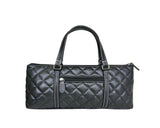 Sachi Insulated Wine Purse Bag - Quilted Black