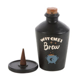 Witches Brew Potion Bottle Resin Incense Cone Burner Meditation Decor