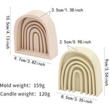 1Pc Rainbow 3D Bridge Shape Muffin Silicone Candle Mold DIY Gypsum Soap Mould