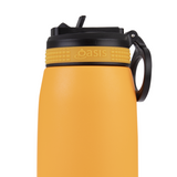 Oasis Stainless Steel Insulated Sports Bottle w/ Sipper 780ml - Neon Orange