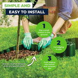 1PK Garden Bed Edging Corrugated Design Reusable Garden Greens 7.5m x 10cm