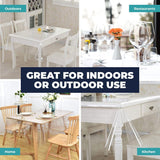 2PCE Tablecloth Protectors Clear Waterproof Reusable Home Master 130x175cm