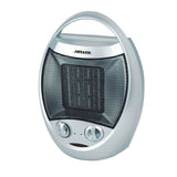 Heller 1500W Portable Ceramic Upright Fan Heater Desk Floor Silver Oval