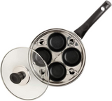 Wiltshire Classic Egg Poacher 4 Cup Soho 18/10 Stainless Steel Clear