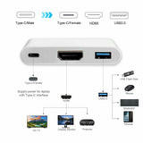 Type C to USB-C HDMI USB 3.0 Adapter Converter Cable 3 in 1 Hub For MacBook
