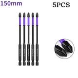 5pcs D1 Anti-Slip And Shock-Proof Bits Screwdriver High Hardness Magnetic 150mm