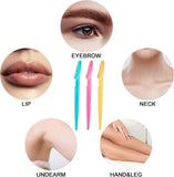 3pcs Facial Eyebrow Razor Trimmer Shaper Shaver Blade Knife Hair Remover Beauty