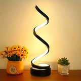 Spiral Table Lamp For Bedroom Office Nightstand Bookshelf Living Room Home Decor