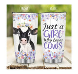 1pc Cow Tumbler with lid 20oz Flowers Tumbler Coffee Travel Mug Cows Gift