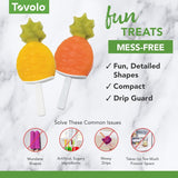Tovolo Stackable Ice Pop Mould Block Iceblock Popsicle Set 4 - Pineapple